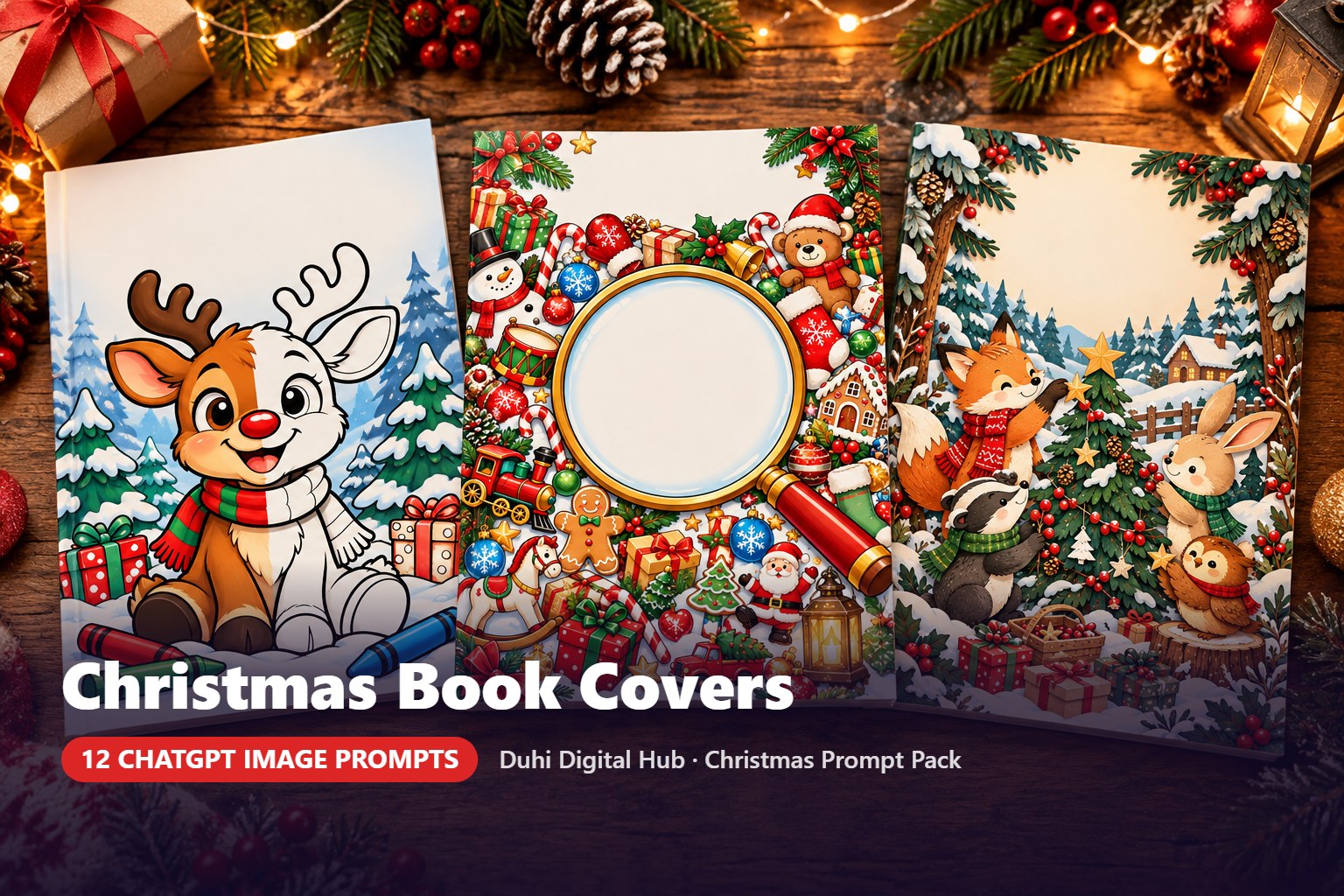 Christmas Book Cover Prompts