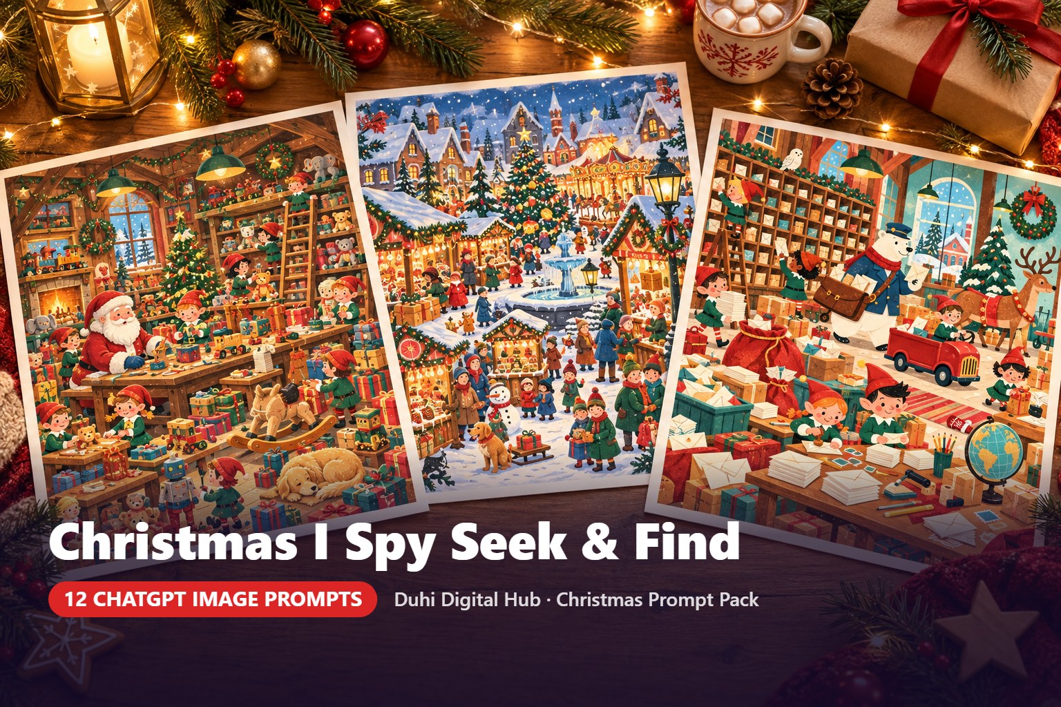 Christmas I Spy Seek & Find Prompts