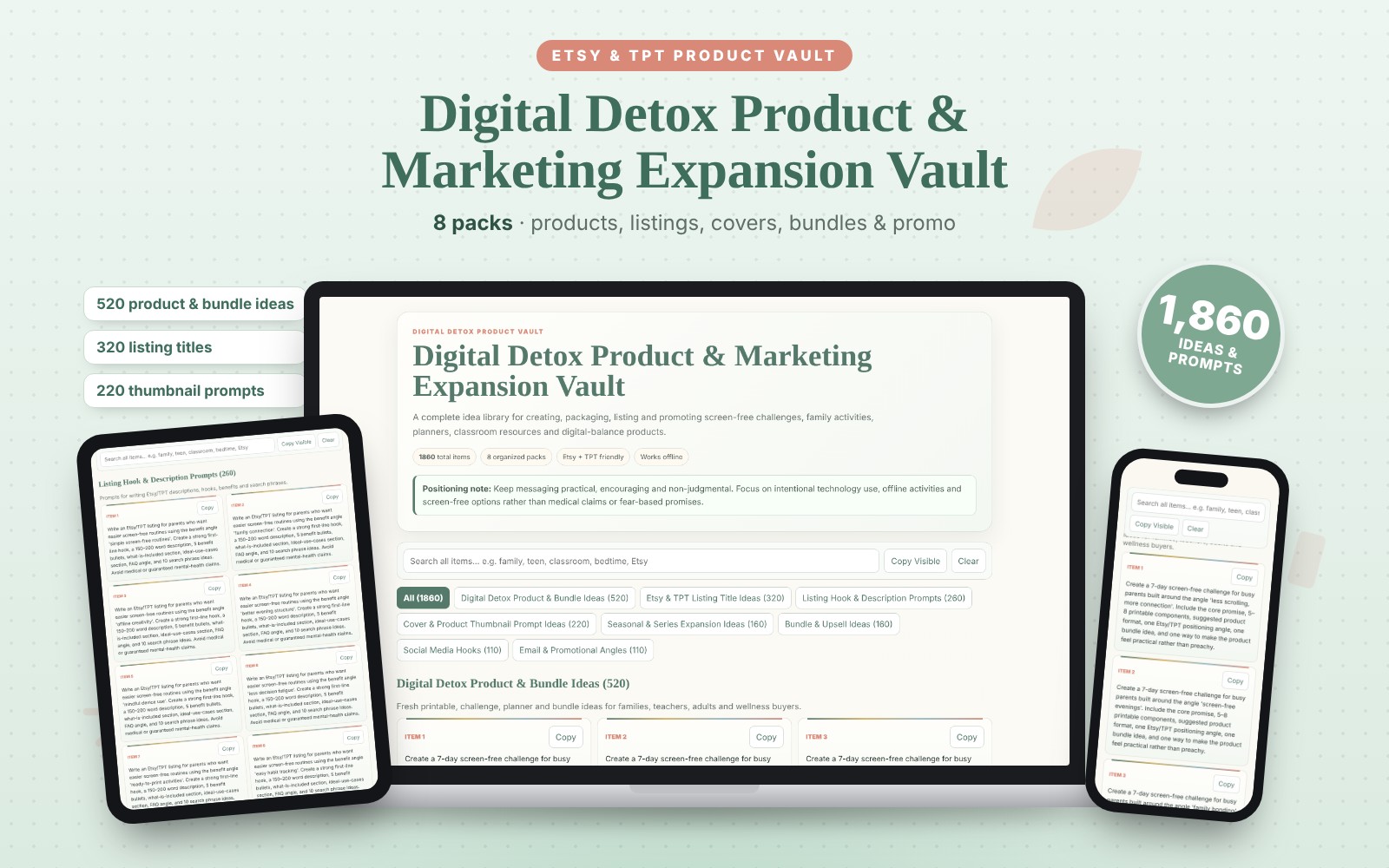 Digital Detox Product & Marketing Expansion Vault