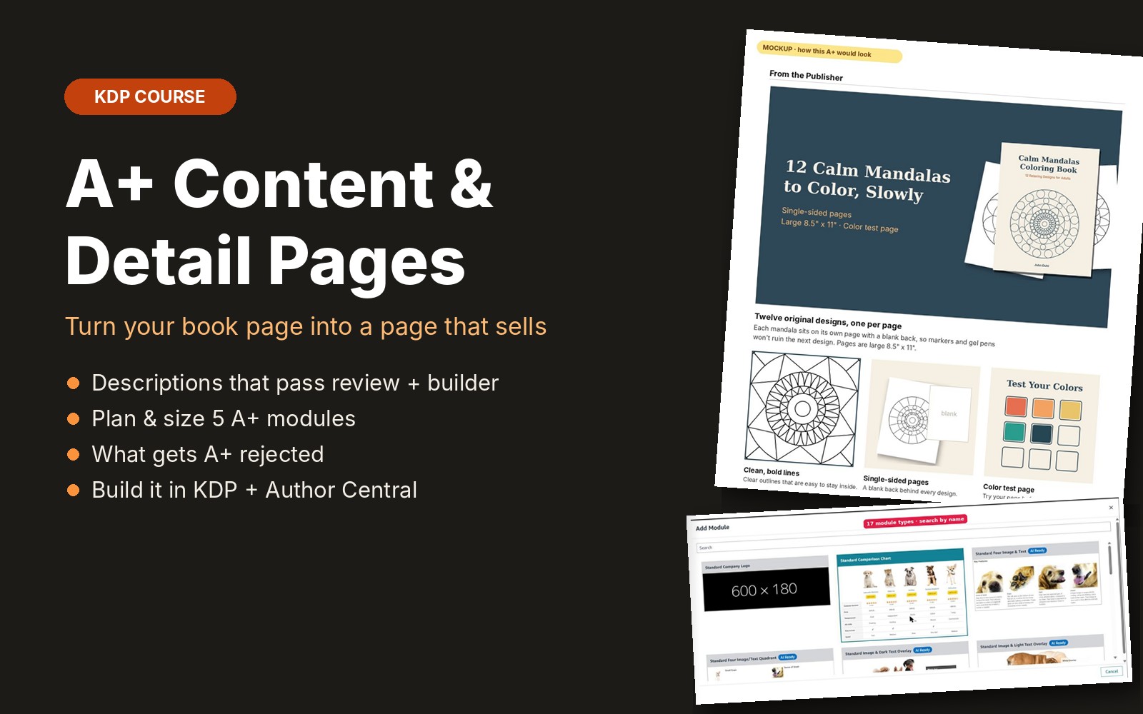 A+ Content & Detail Pages That Sell