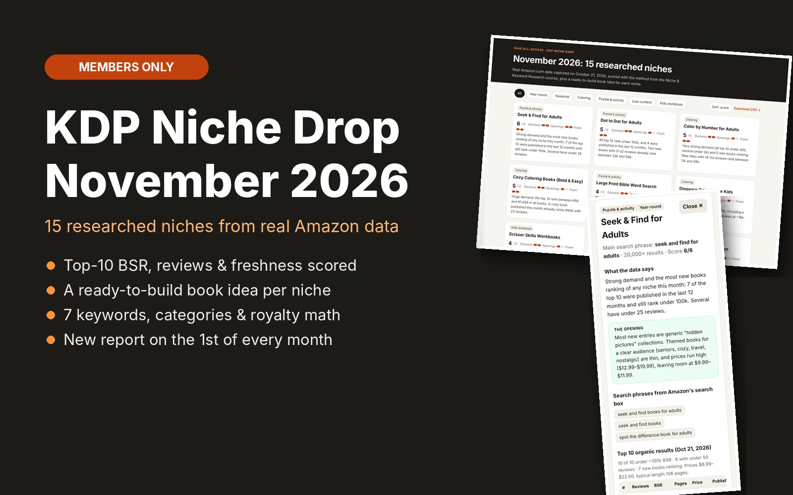KDP Niche Drop – November 2026