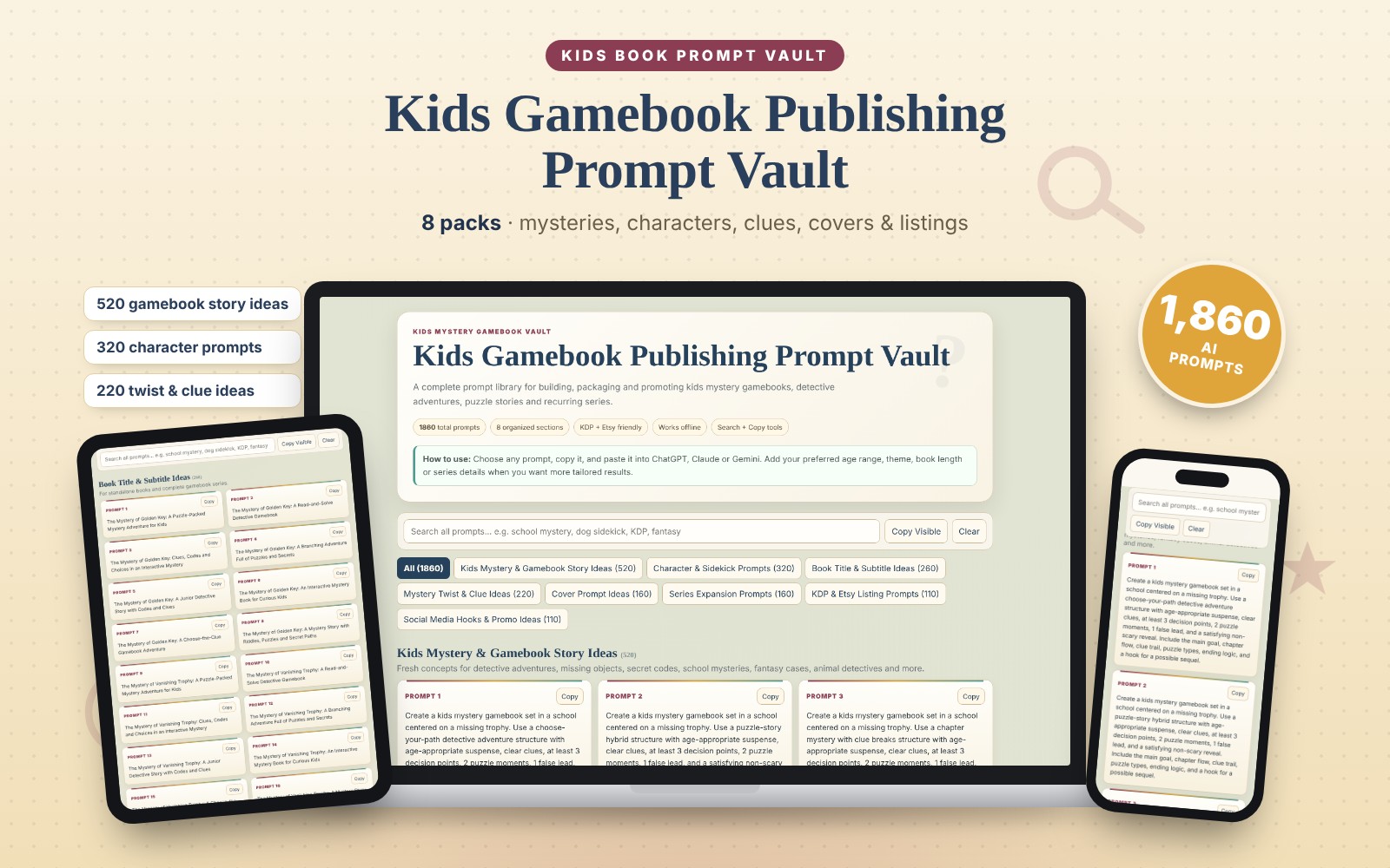 Kids Gamebook Publishing Prompt Vault